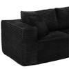 MAYEERTY 104 in Plush Fleece Convertible Sofa, Compressed Zero-Assembly Modular Beige Living Room Sofa - 4 of 4