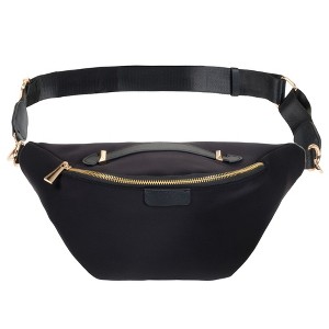 Zodaca Plus Size Fanny Pack, Fashion Crossbody Bag with Adjustable Belt Strap, Fits 42-54 In Waist - 1 of 4