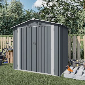 NicBex Outdoor Storage Shed Large Metal Tool Sheds with Sliding Doors and Air Vent for Backyard Patio Lawn to Store Bikes, Tools - 1 of 4