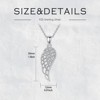 Clotth Diamond Angel Wings Necklace 925 Sterling Silver 16'' Cable Chain, Shinning Diamond Jewelry for Women For Wedding and Birthday - 3 of 4