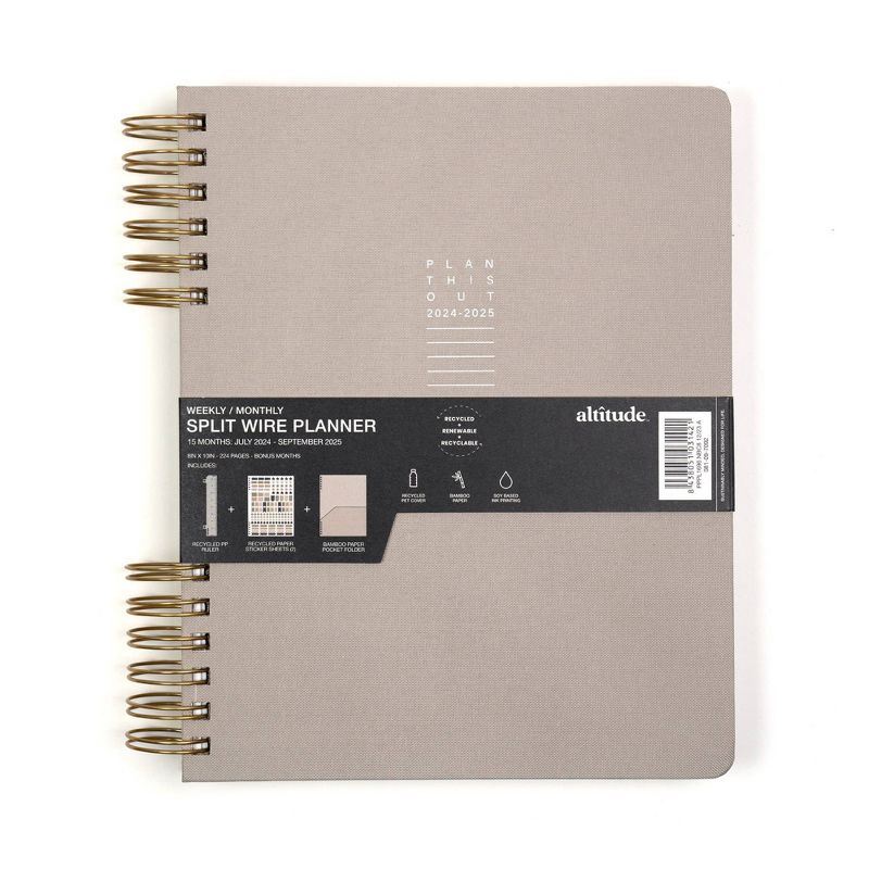 Altitude 2024-25 Weekly/Monthly Academic Planner 10&#34;x8&#34; Warm Gray, 3 of 10