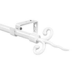 Urbanest Adjustable Flame Finial Curtain Drapery Rod Set, 5-8-inch - 1 of 4