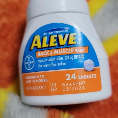 Aleve Naproxen Sodium Pain Reliever Back And Muscle Pain Tablet (nsaid ...