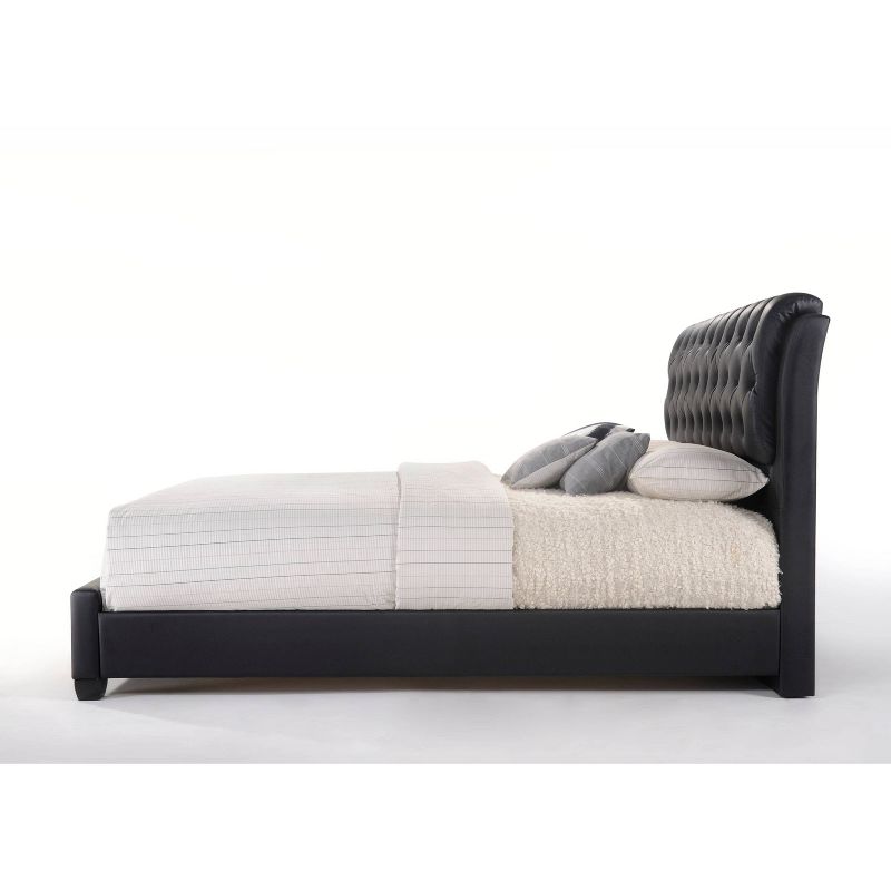 Queen Ireland II Bed Black Faux Leather - Acme Furniture, 4 of 7