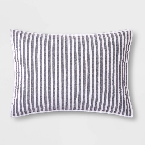 Chambray Stripes Sham - Pillowfort™ - image 1 of 4