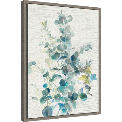 Amanti Art Eucalyptus IV Vintage by Danhui Nai Canvas Wall Art Print Framed 18-in. x 24-in.
