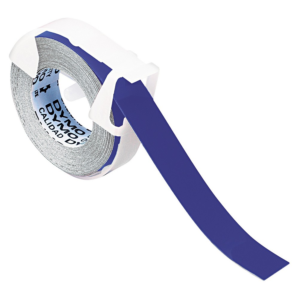 Dymo Self-Adhesive Glossy Labeling Tape for Embossers, 3/8in x 9-34ft Roll, Blue