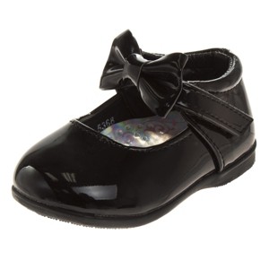 Josmo Baby Girls' Mary Jane Flats with Bow Detail: Non-Slip Sole Wedding Flower Girls' Shoes (Infants/Toddler Sizes) - 1 of 4