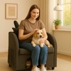 QingMoon Bunny-Ear Sofa Chair, Dual-Use Armchair, Single Upholstered Couch with Hidden Pet Hideaway and Side Pocket for Living Room and Bedroom - 2 of 4