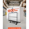 VEVOR Drywall Cart Dolly, 1800 lbs Load Capacity, 2-in-1 Steel Panel Truck Cart with 5 inch Swivel Casters, 36 x 24 inch Platform Truck, Black - 3 of 4
