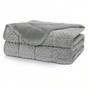 15lbs Twin Weighted Blanket, 48x78, Gray, Breathable with Glass Beads for All Seasons - 1 of 4