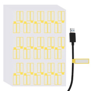 Unique Bargains Waterproof Reusable Writable Hook and Loop Cable Labels 300 Pcs - 1 of 4