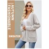 Coolmee Cardigan Sweaters for Women Fall Fashion Casual Long Sleeve Open Front Knit Cardigans Jacket Coat - 2 of 4