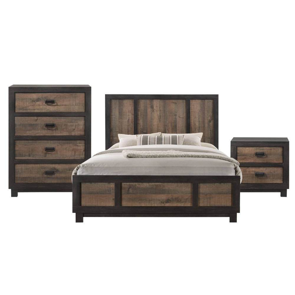 Photos - Bedroom Set Queen Harrison Panel  Walnut - Picket House Furnishings