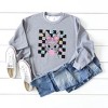 Simply Sage Market Women's Graphic Sweatshirt Checkered  Groovy Bunny - 3 of 3