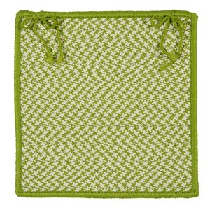 Colonial Mills Outdoor Houndstooth Tweed - Lime Chair Pad Set (4) - 1 of 1