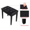 SONGMICS Piano Bench with Padded Cushion and Storage Compartment for Music Books, Vanity Stool, Tufted Wooden Piano Seat, Black - 2 of 4