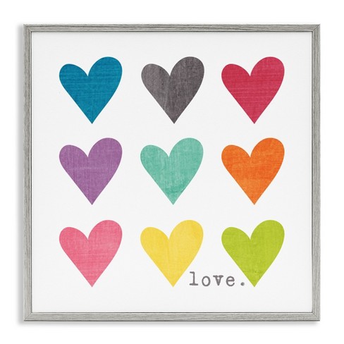 Stupell Industries Alternating Patterned Hearts, 12" x 12" - image 1 of 4