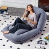 Folding Teddy Lounge Chair with 5 Adjustable Positions for Floor Gaming,Reading or Meditation-Cuddlewood - 3 of 4