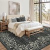 Flower Print Carpet Washable Area Rug Low Pile Soft Carpet Foldable Indoor Carpet - 2 of 4