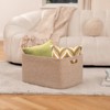 Aoibox 75L Large Woven Blanket Storage Basket with Handles Cotton Rope Organizer for Living Room Nursery Brown - 2 of 4