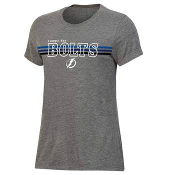 NHL Tampa Bay Lightning Women's Gray Short Sleeve Fashion T-Shirt