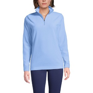 Lands' End Women's Anyweather Fleece Quarter Zip Pullover - 1 of 4
