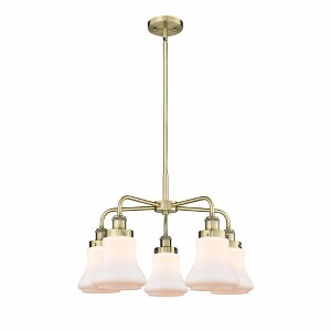 Bellmont - 5 Light Stem Hung Chandelier In Art Deco Style-15.25 Inches Tall and 24 Inches Wide - 1 of 1
