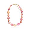 Ross-Simons Italian Pink and Gold Murano Glass Bead Necklace in 18kt Gold Over Sterling - 3 of 4
