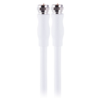Philips 50' RG6 Coax Cable - White