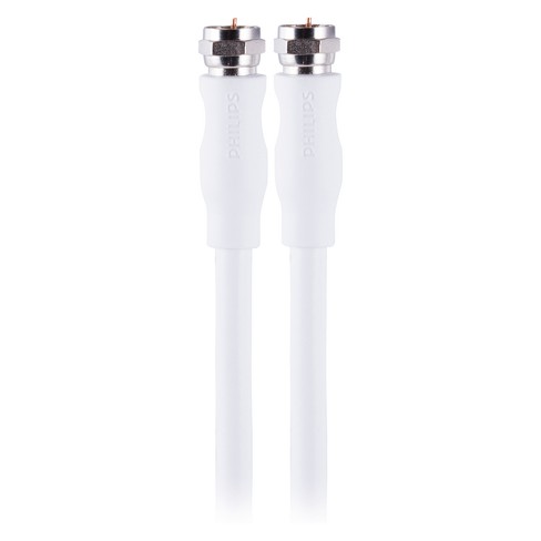 Cable de antena de TV coaxial rg6, macho/hembra, toma de antena, satélite,  televisores (Blanco, 1,5 m)