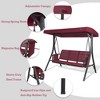 Kozyard Brenda 3-Seats Patio Swing Chair Outdoor Porch Swing Glider with Adjustable Canopy Side Pouches for Garden Poolside Backyard - 2 of 4