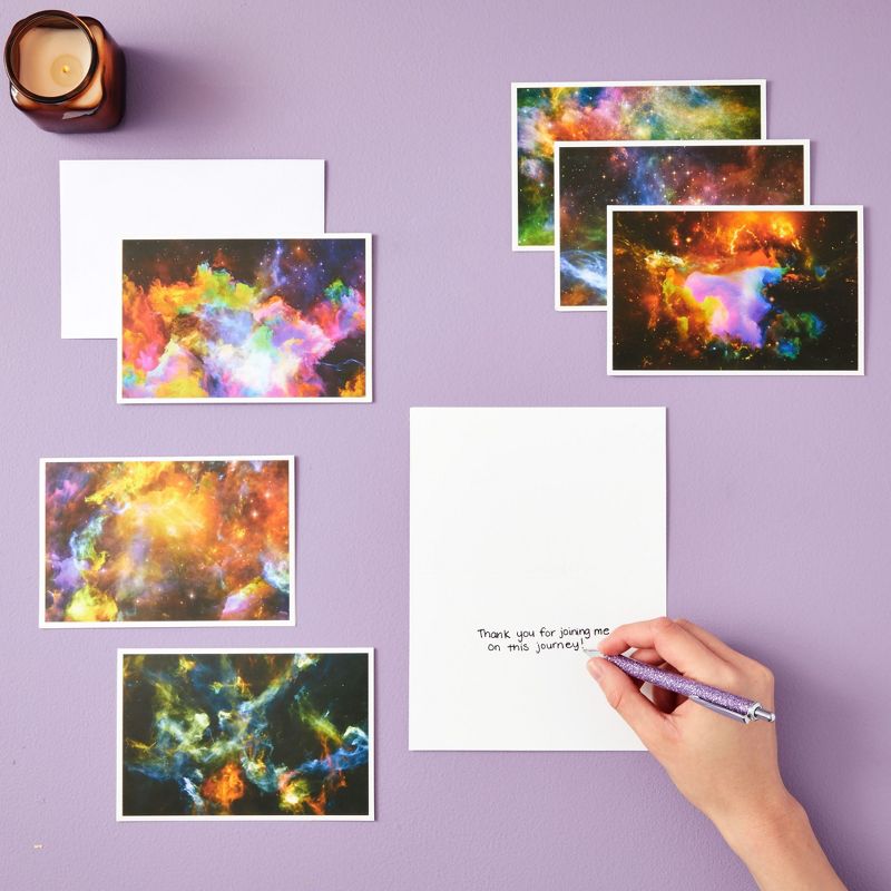 Best Paper Greetings 48 Pack Space Blank Cards and Envelopes, Cosmic Galaxy Greeting Cards for All Occasion, Thank You, New Year (4x6 In), 2 of 9