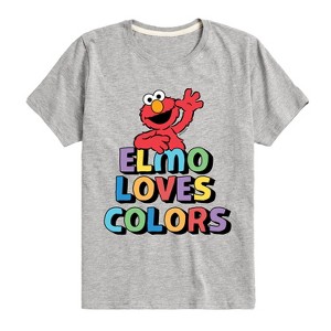 Boys' - Sesame Street - Elmo Loves Colors Short Sleeve Graphic T-Shirt - 1 of 4