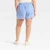 Women's High-Rise Eyelet Hem Poplin Pull-On Shorts - Future Collective - 2 of 3