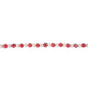 Northlight 4' Red and White Peppermint Candy Christmas Garland - 1 of 3