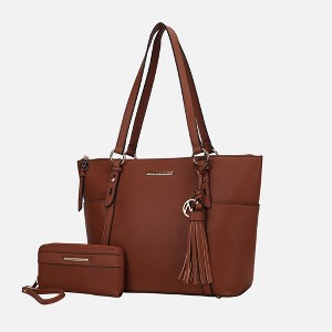 MKF Collection Gloria Vegan Leather Women’s Tote Bag with Wallet Set by Mia K - 1 of 4