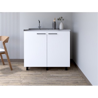 LunaLulinlk Utility Sink Cabinet, Kitchen, White