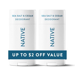 Native Twin Pack Deodorant - Sea Salt & Cedar - 2.65oz/2ct : Target