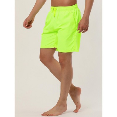 Lars Amadeus Men's Elastic Waistband Mesh Lining Surfing Swimwear Board Shorts 2 Packs Yellow 32 — фото 2