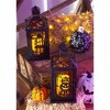 11.25 In Led Metal Lantern Stacked Pumpkin Aunted House Decorative Holiday Scene Props - 3 of 3