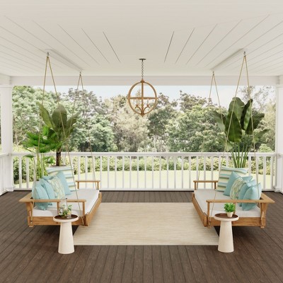 Ivory Gold 8' x 10' Synthetic Easy Care Rectangular Rug