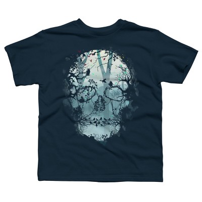 Boy's Design By Humans Dark Forest Skull By sitchko T-Shirt
