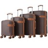 FURNIinspire Bag And Luggage Sets 4 Piece Luggage Set, Carry On Luggage Suitcase with 4 Packing Cubes, Travel Luggage, Brown, 16.69"*12.4"*29.72" - 2 of 4