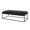 TiramisuBest Storage Ottoman Bench, Brown PU Entryway Bench, 51.25"L x 17.5"W x 16.25"H - 2 of 4