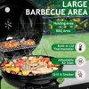 Winado Kettle Charcoal Table Cart Grill With Shelves - 4 of 4