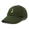 Dalix Robot Embroidered Glow in the Dark Retro Dad Hat Cotton Baseball Cap Adjustable Mens - 4 of 4