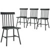 HOMCOM Windsor Dining Chairs Set, Farmhouse Wooden Kitchen Chairs with Rubber Wood Frame, Spindle Back for Dining Room, Living Room - 4 of 4