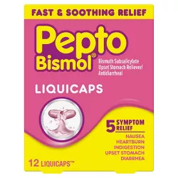 Pepto-Bismol 5 Symptoms Digestive Relief Liquicaps