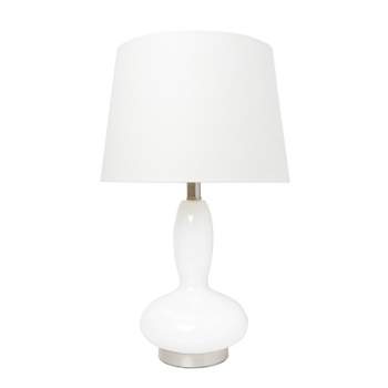 Glass Dollop Mercury Table Lamp with Fabric Shade - Lalia Home